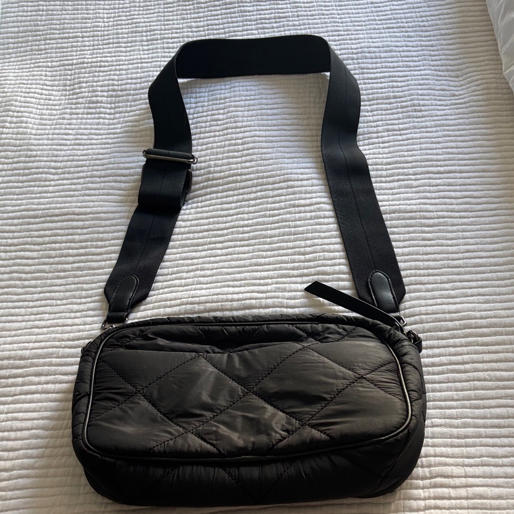 Black Quilted Crossbody Bag